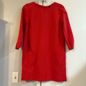 Aubin & Willis Mini Dress Cotton Linen Blend Casual Coastal Womens 10 Red Orange